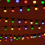 LED garland with black cable 10 Multicolor LED bulbs - 8 meters
