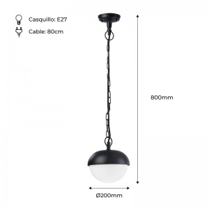 Garden and outdoor pendant lamp "MIA" E27 IP44