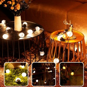 LED light garland 10 integrated bulbs - 8 meters