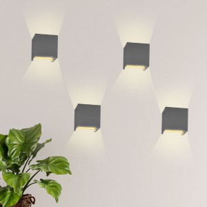 Pack of 4 wall sconces "KURTIN" 6W dimmable light aperture