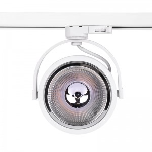 AR111 GU10 three-phase white rail mounted LED spotlight