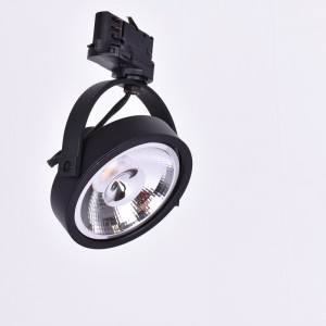 AR111 GU10 black three-phase track spotlight AR111 GU10