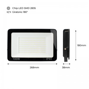 Outdoor LED floodlight 100W 7847LM IP65