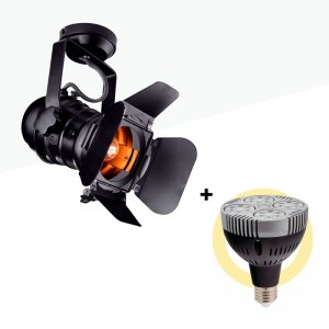 Pack Ceiling or wall lamp CINEMA with LED PAR30 E27 bulb
