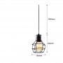 Vintage cage pendant lamp "AZOR".