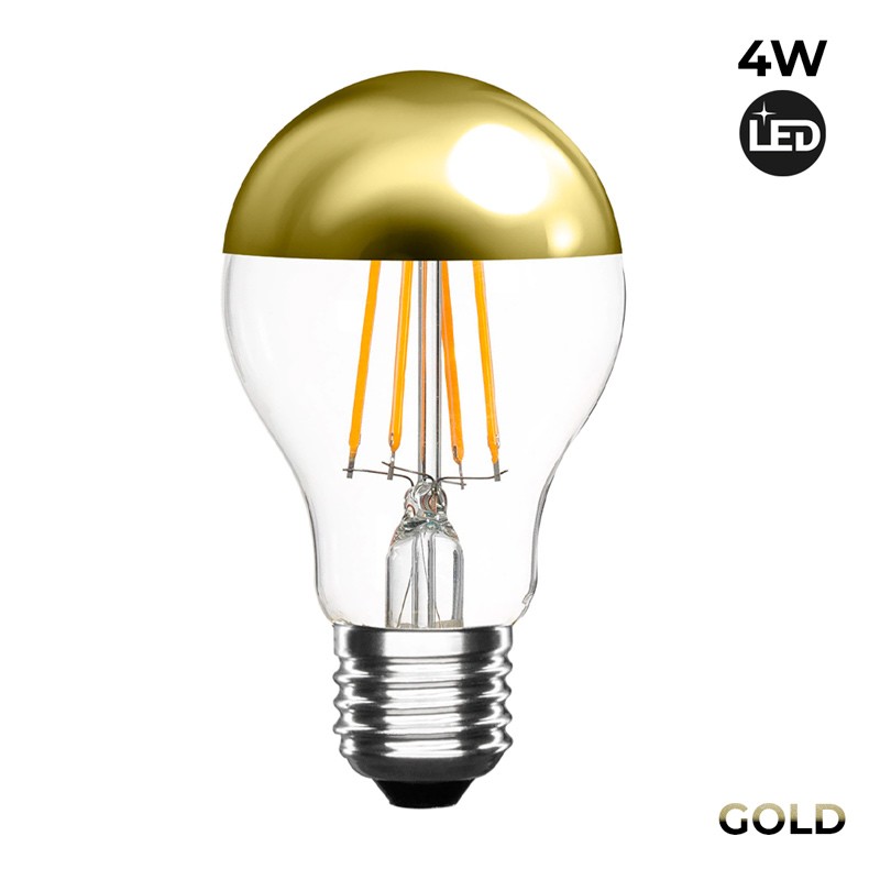 Mirror Effect Led Bulb Gold E27 4W