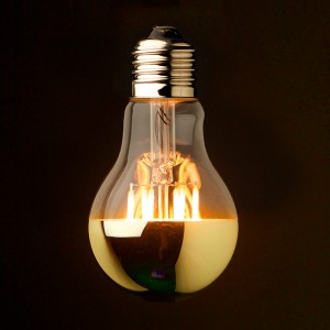 Mirror Effect Led Bulb Gold E27 4W