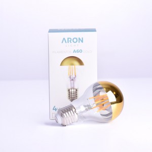 Mirror Effect Led Bulb Gold E27 4W