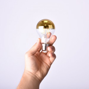 Mirror Effect Led Bulb Gold E27 4W