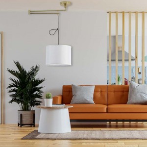 Articulated pendant lamp "NECK".