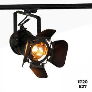 Adjustable spotlight  for 1-phase track - "Cinema" - E27