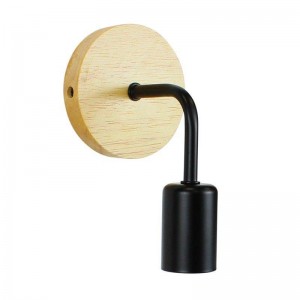 Pack of 2 Wall sconces in wood with metal flexo "Morgan".