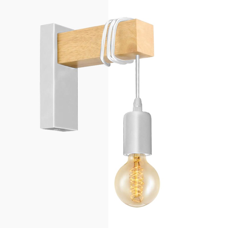 Rustic wooden wall sconces "RUDER".