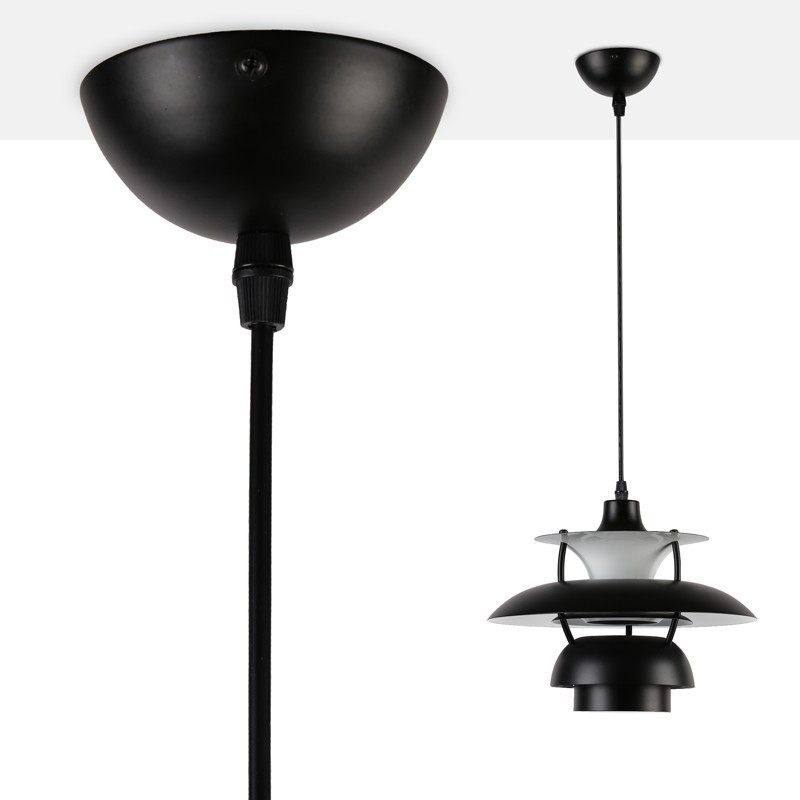 Black Design Pendant Lamp "YOHAN" E27