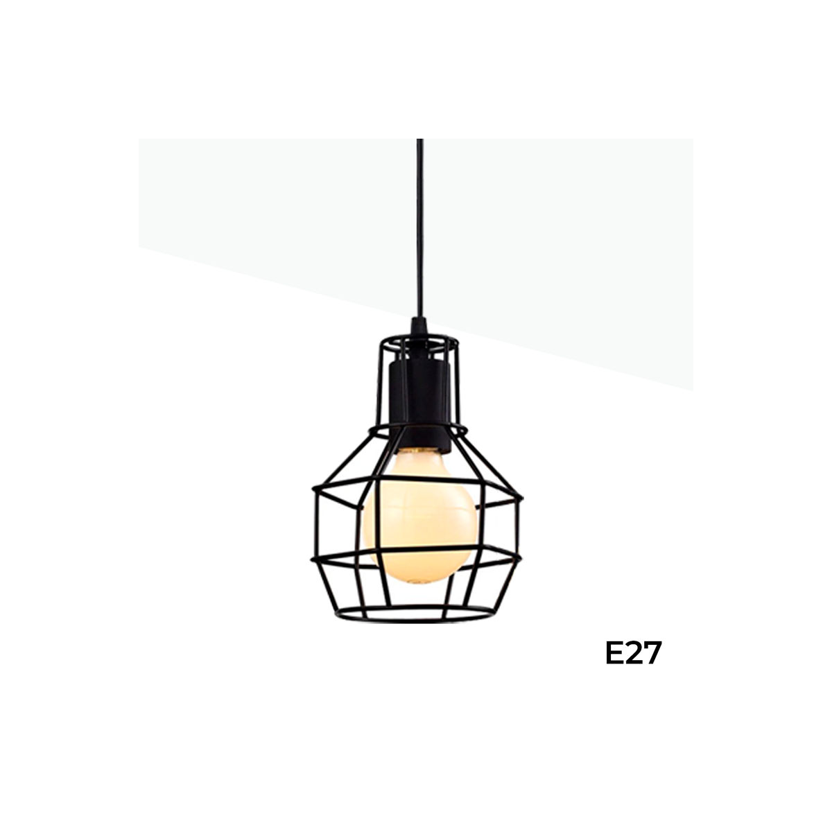 Vintage cage pendant lamp "AZOR".