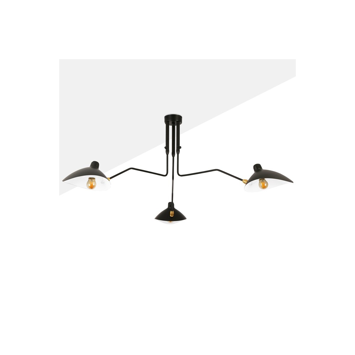 Design ceiling lamp "Muller" - 3xE27