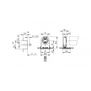 G13 lampholder for LED T8 | B-LED tubes