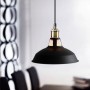 Industrial retro pendant lamp "MANACOR" with metal dome