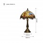 Tiffany-inspired lamp with floral mosaic in crystal