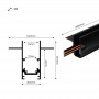 Magnetic Rail 20mm Recessed 48V of 2 meters