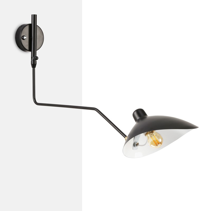 Serge Mouille Inspired Black Wall Lamp E27