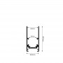 Horizontal L-Joint for Surface Magnetic Rail 20mm