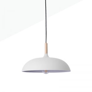 Round Wooden Pendant Lamp "MELA" Modern E27