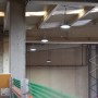 Motion sensor hood for industrial halls and warehouses