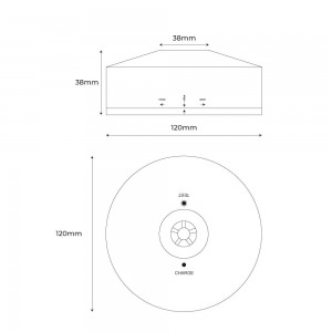 LED emergency light for surface or recessed mounting 120lm 3W 3 hours IP20