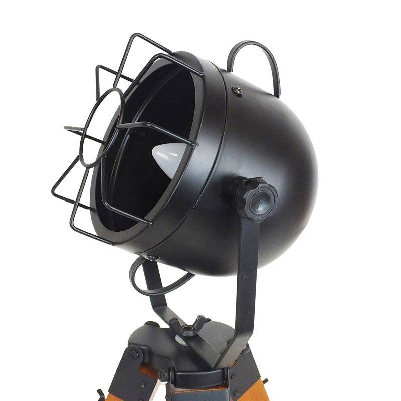 Vintage lamp Tachicom with wooden tripod Vintage lamp Tachicom with wooden tripod