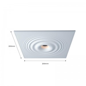 Plaster ring for plasterboard wave effect 200x200 - GU10