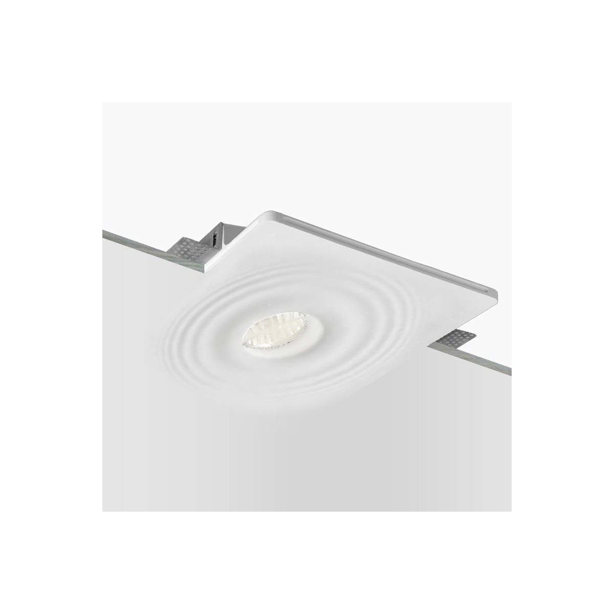 Recessed plaster ceiling light wave effect 200x200mm - GU10