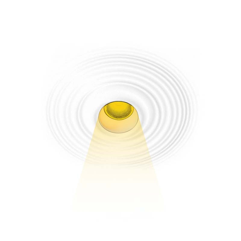 Recessed plaster ceiling light wave effect 300x300mm - GU10