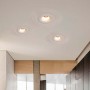 Recessed plaster ceiling light wave effect 300x300mm - GU10