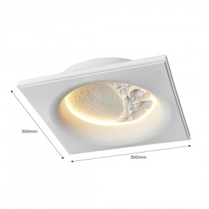 Dimensions Moon-shaped COB LED white plasterboard recessed light
