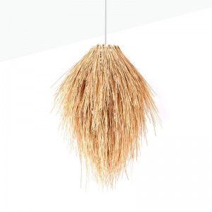 Oriental style wicker pendant lamp "TINA".