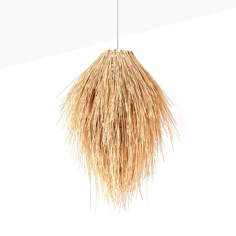 Oriental style wicker pendant lamp "TINA".