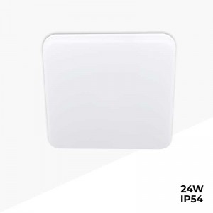 Waterproof White Square 24W LED Surface Mounted Ceiling Light 2640LM IP54