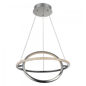 SIRKLER PENDANT LAMP NORDIC STYLE QUARTZ EFFECT 28W, NICKEL-CHROME FINISH 4000K