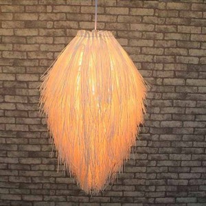 Oriental style wicker pendant lamp "TINA".