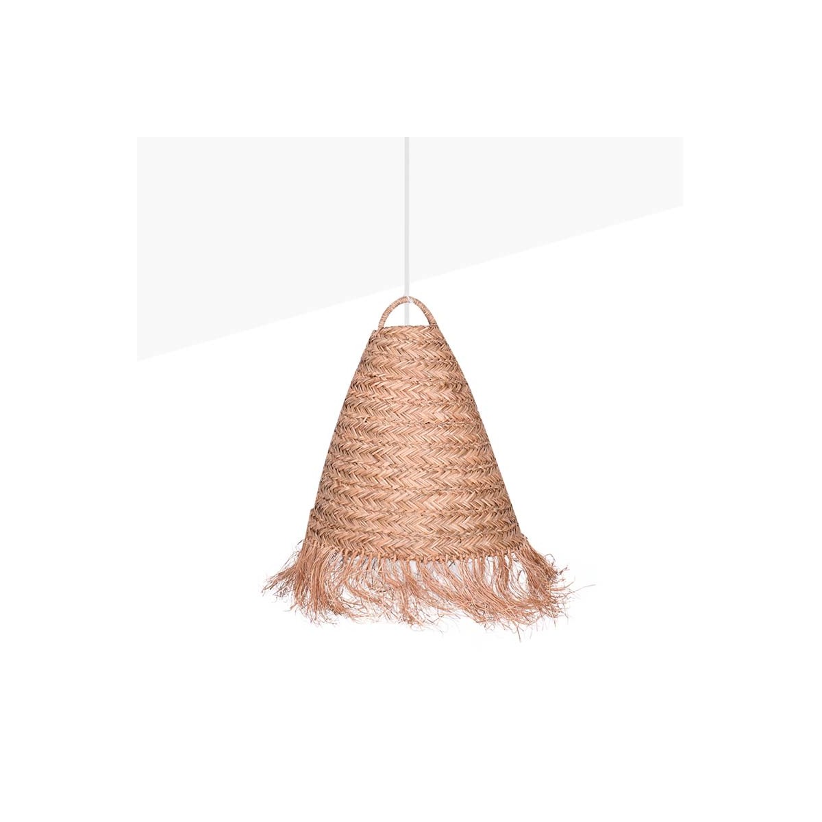 Natural fiber pendant light "NAM"