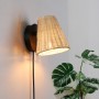 Wicker wall light with "Blind" plug. E27