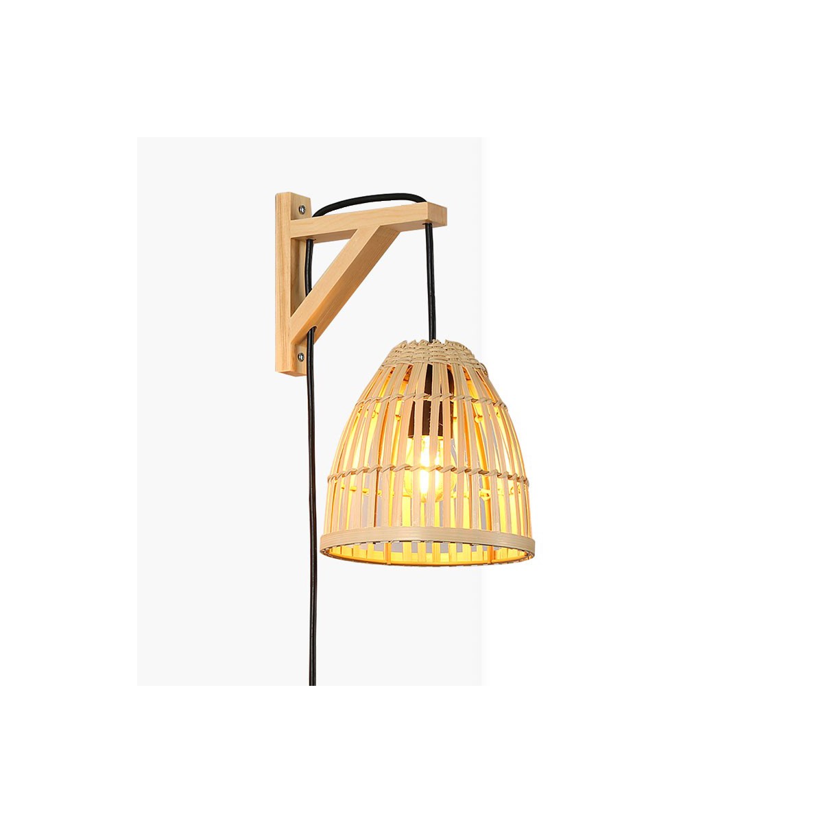 Wall lamp "CESTA" in natural wood.  E27