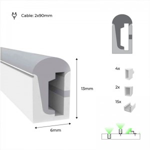 Flexible RGB Neon 5 Meters 24V 6x13mm IP67