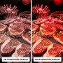 difference when using special meat lamps and when not using special