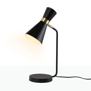 Black and gold table lamp