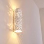 plaster wall light on