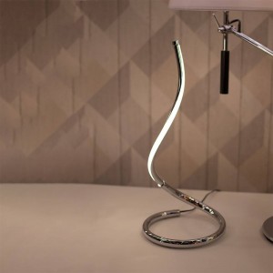 HELIX-S" LED table lamp 6W chrome plated