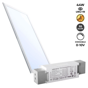 Dimmable LED Panel 0-10V recessed 120x30cm 44W 3980LM UGR19