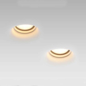 Round recessed downlight trimless GU10 plaster round trimless